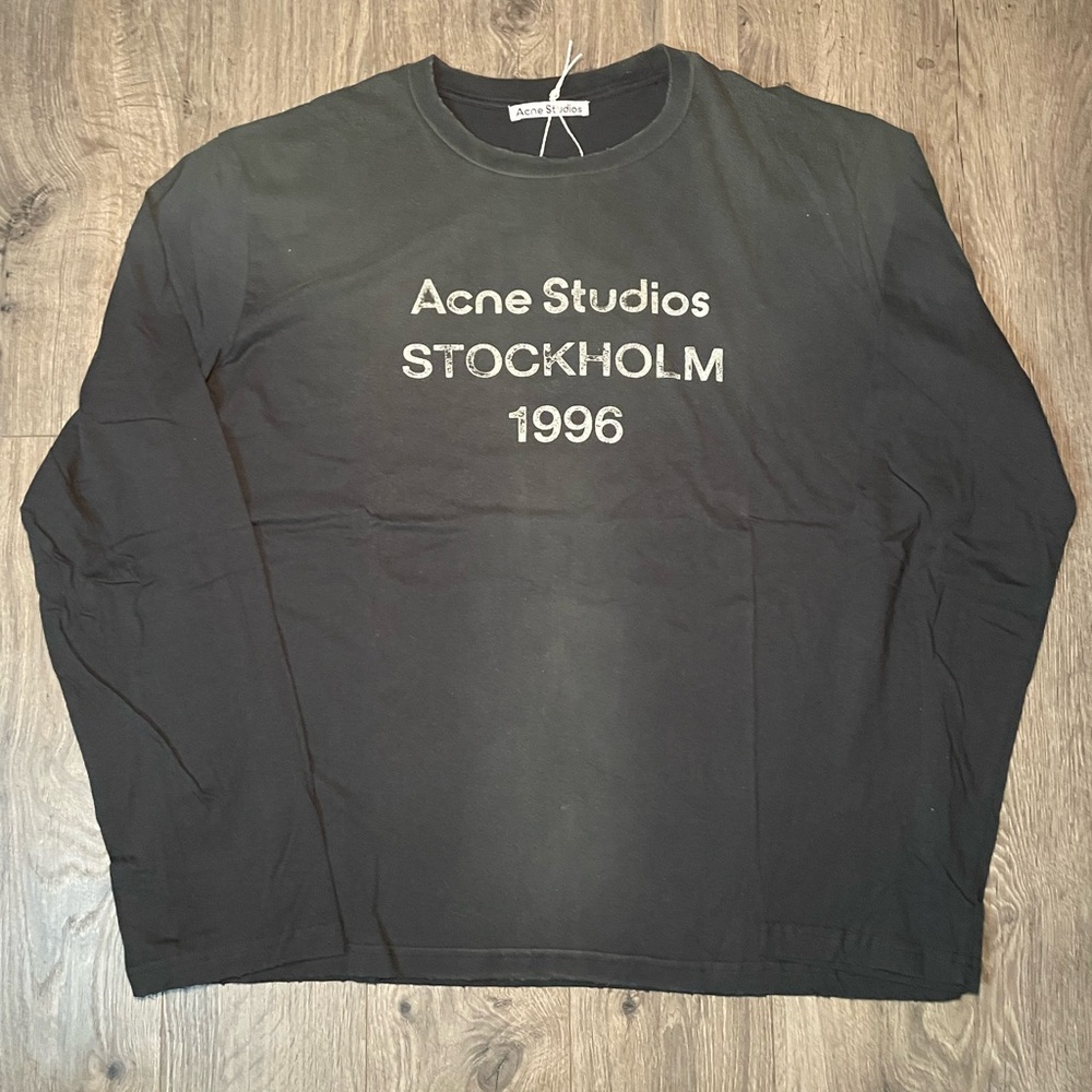 Acne Studios Stockholm 1996 Logo Long Sleeve T-shirt Size XL